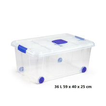 Cargar imagen en el visor de la galería, Caja de Plastico almacenamiento, TRANSPARENTE, Varios tamaños