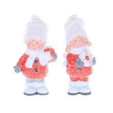 Cargar imagen en el visor de la galería, FIGURA NAVIDAD NIÑO/NIÑA 2 modelos azat CON GORRO Y BUFANDA BLANCA decoracion
