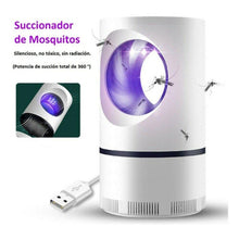 Cargar imagen en el visor de la galería, Mata insectos lampara electrica USB 5W con luz UV silencioso envolvente succión