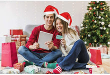 Cargar imagen en el visor de la galería, Gorro de Navidad Santa Claus Papa Noel disfraz fiesta cena rojo 10 unds