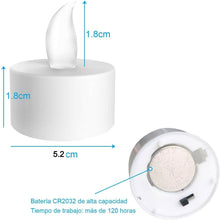 Cargar imagen en el visor de la galería, Vela electrica té amarillo sin llama LED calida luz nocturna para decorar 4 pcs