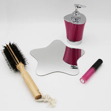 Cargar imagen en el visor de la galería, Set de 4 Espejos Cuadrado Redondo Estrella Corazon Hexagonal Adhesivos Decoración para Pared hogar