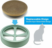 Cargar imagen en el visor de la galería, Cama - Rascador Gatos Cartón Corrugado XXL Redondo con Soporte 44 x 10 cm