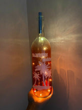 Cargar imagen en el visor de la galería, Botella summer verano vidrio cristal con luz 10 leds, lámpara decorativa