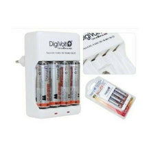 Cargar imagen en el visor de la galería, Pilas recargables + cargador eléctrico 4 pilas AA, AAA, 1100/1400, 2350/2850 mAh