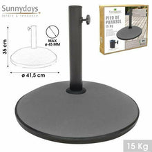 Cargar imagen en el visor de la galería, BASE/ SOPORTRE/ PIE DE SOMBRILLA DE CEMENTO 15KG GRIS OSCURRO