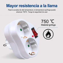 Cargar imagen en el visor de la galería, pack 2 adaptador con interruptor y 2 enchufes schuko.16A/250V~ MAx.3680W
