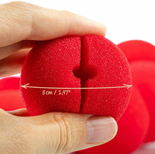 Cargar imagen en el visor de la galería, 10 Narices de payaso espuma Nariz falsa en rojo para disfraces carnaval fiestas