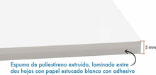 Cargar imagen en el visor de la galería, Cartón pluma adhesivo 6 unds 50x70 blanca con espesor de 5mm, rectangular