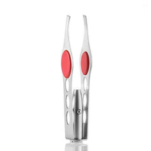 Cargar imagen en el visor de la galería, Pinzas de depilación depilar de cejas con luz LED incorporada, pinzas alumbrante