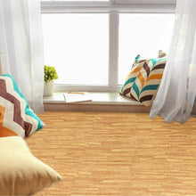 Cargar imagen en el visor de la galería, Esterilla baldosa Puzzle de Fitness color madera, Suelo de Gimnasio Goma eva