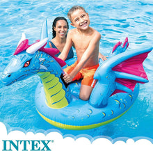 Cargar imagen en el visor de la galería, Intex - Ride on colchoneta hinchable dragon 201x191 cm 3 años, (57563NP)
