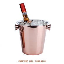 Cargar imagen en el visor de la galería, Cubitera de Champán Vino Acero Inoxidable Con Asas ø21.5 x H21CM, Champanera