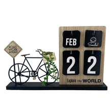 Cargar imagen en el visor de la galería, Calendario Perpetuo de Madera para Sobremesa, Decoración para el Hogar, Ideal para Escritorio, Sala de Estudio, Oficina