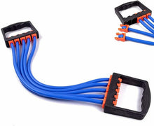 Cargar imagen en el visor de la galería, Extensor entrenamiento pectoral expansor braxzo pecho Ajustable De 5 Resortes