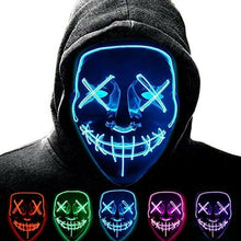 Cargar imagen en el visor de la galería, Máscara Asesino Purgador Luz LED Máscara Luminosa Carnaval Halloween Accesorios