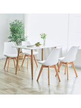 Cargar imagen en el visor de la galería, 4 x Sillas de comedor de plástico Eam de alta calidad, modernas, de lujo, nórdicas, para el hogar,