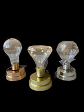 Cargar imagen en el visor de la galería, Bombilla lámpara luz decorativo 15 led de mesa, plata oro y cobre