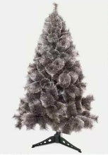 Cargar imagen en el visor de la galería, Árbol de pino negro y verde con nieve Navidad Artificial rama soporte metal PVC 60-210 cm