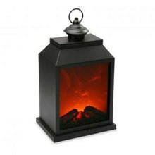 Cargar imagen en el visor de la galería, Farol con brasas 2 led 14x14x22 cm luz para decorar hogar interior Navidad