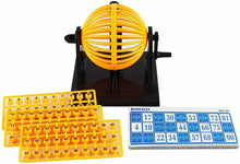 Cargar imagen en el visor de la galería, Bingo mini juego de mesa Lotería 12 cartones 90 numeros portatil 11x11x11 cm