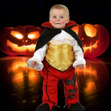 Cargar imagen en el visor de la galería, Disfraz Vampiro, Color Rojo, 6 a 12 Meses Bebé Infantil Para Halloween Carnaval