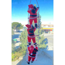 Cargar imagen en el visor de la galería, Colgante 3 Papá Noel impermeable en escalera 16 x 95 cm Balón decoracion Navidad