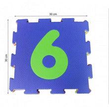 Cargar imagen en el visor de la galería, Baldosa Alfombra puzzle goma eva infantil de números con 10 piezas de 30x30 cm