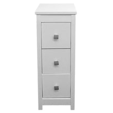 Cargar imagen en el visor de la galería, Mueble Auxiliar Cajonera Estrecho de Madera de Pino Natural Color Blanco Para Baño Dormitorio