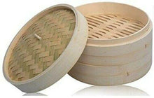 Cargar imagen en el visor de la galería, Vaporera de bambú para cocinar al Vapor, cocedor 1 Nivel con Tapa, olla de vapor