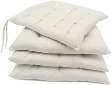 Cargar imagen en el visor de la galería, 4 x Cojines Acolchados Algoton y Poliester Cojin Para Sillas de 40 x 40 cm Para Silla de Jardín, Comedor, Cocina