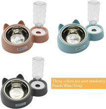 Cargar imagen en el visor de la galería, Comedero y Bebedero Automático 2 EN 1 para Gatos y Perros Antisalpicaduras Dispensador Agua Alimentador Automatico Fuentes para Mascotas