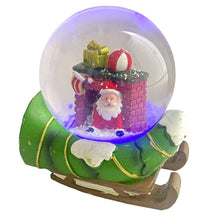 Cargar imagen en el visor de la galería, Bola cristal de agua nieve Papá noél con luz multicolor Led decorativa navideña