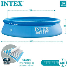 Cargar imagen en el visor de la galería, Piscina desmontable redonda INTEX jardin casa Ø305x61 cm familiar 3077 litros
