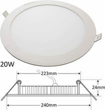 Cargar imagen en el visor de la galería, Panel LED ultrafino redondo, foco 4,6, 9,12,15,18,20 W -3000K, 6500K