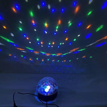 Cargar imagen en el visor de la galería, Proyector Esfera Rotatorio LED RGB Con Musica BLUETOOTH Mando y 1 USB Muticolor