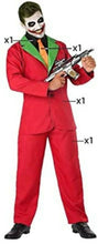Cargar imagen en el visor de la galería, Disfraz Payaso Joker Rojo Hombre Adulto Para Halloween Carnaval Teatro