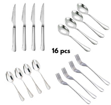 Cargar imagen en el visor de la galería, Cubertería de Acero Inoxidable 16 Piezas – Quttin Classic – Fabricada en la UE