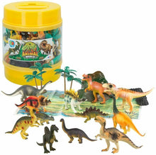 Cargar imagen en el visor de la galería, Bote con dinosaurios Animal World - 18 piezas