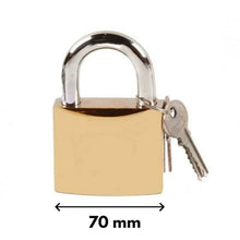 Cargar imagen en el visor de la galería, Candado dorado antirrobo seguro cerradura cerrojo de seguridad interior exterior