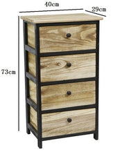 Cargar imagen en el visor de la galería, Mueble Cajonera para Baño 4 Cajones Madera vintage dormitorio hogar estanteria