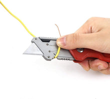 Cargar imagen en el visor de la galería, Cuchillo utilidad plegable mecanismo hoja cambio rápido mango de aleación cuter