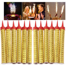 Cargar imagen en el visor de la galería, Bengalas Bengala alimentaria pastel cumple 12 unds fiesta velas cumpleaños
