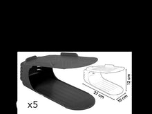 Cargar imagen en el visor de la galería, 5x Almacenaje de zapatos, calzados, plásticoen negro y gris, 5 unds