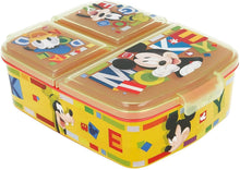 Cargar imagen en el visor de la galería, Sandwichera múltiple con 3 compartimentos plástico para almuerzo fiambrera desayuno infantil colegio