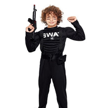 Cargar imagen en el visor de la galería, Disfraz Agente Swat Musculoso Profesiones Niño Infantil para Carnaval Fiesta Teatro