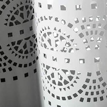 Cargar imagen en el visor de la galería, Paragüero Moderno Metal ø 20 x 49 cm Blanco y Gris.