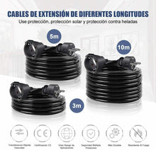 Cargar imagen en el visor de la galería, Cable alargador de enchufe electrico Extensible con PROTECCIÓN 2,3,4,5,10,15 m