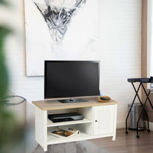 Cargar imagen en el visor de la galería, Mueble de TV televisor Virginia 1 puerta y 2 compartimentos Color blanco, madera