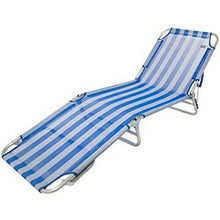 Cargar imagen en el visor de la galería, Tumbona Plegable 3 Posiciones textil jardín exterior Ajustable Silla Reclinable